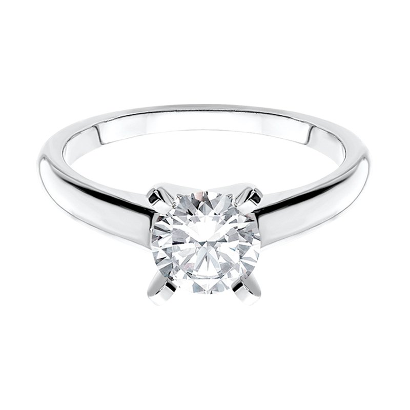 Greenberg's 14k white gold 1.50ct lab grown round solitaire engagement