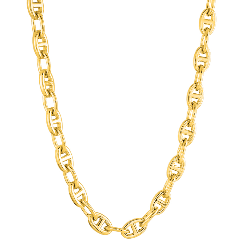 Greenberg's stainless steel 9mm men's mariner link chain 255-80617