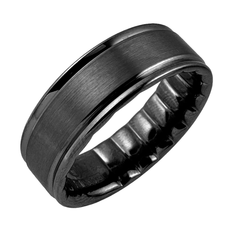 CrownRing MFit Gunmetal Wedding Band MF-002WBR75-N10 - Herbin Jewellers