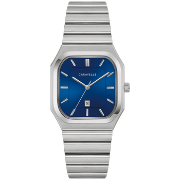 Caravelle designed by Bulova Orologio Analogico Quarzo Uomo con Cinturino in Acciaio Inox 45D108
