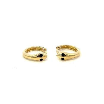 HJ Gold Collection Snake Head Huggie Earrings ZV-6150