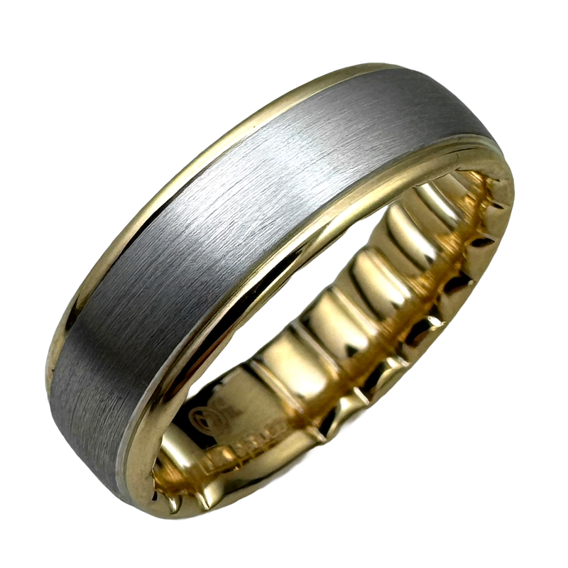 CrownRing MFit Two-Tone Wedding Band MF-010WY7-N10 - Herbin Jewellers