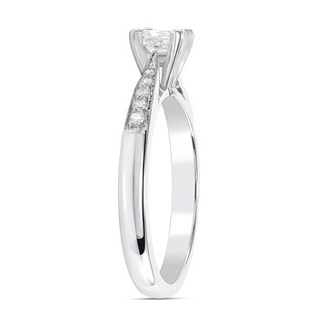 Halo Princess Cut Diamond Engagement Ring 160842 + 30965 - Mardo K