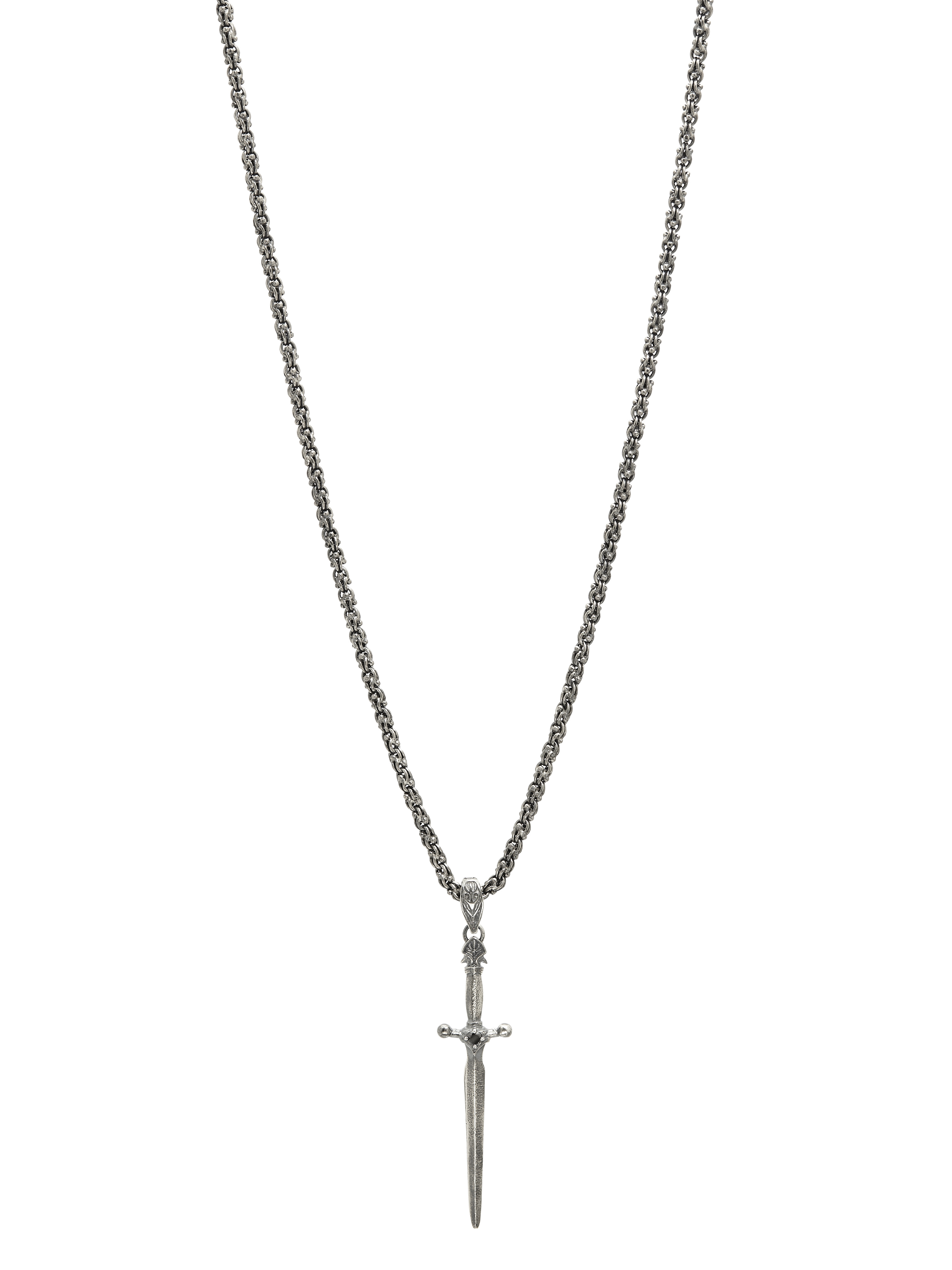 Silver Dagger Necklace JVNSL0031-BD - Mardo K Fine Jewelry