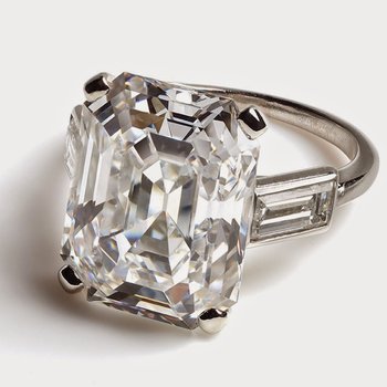 Charming engagement ring with HUGE radiant diamond AJER178