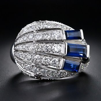 Beautifully designed fashion ring with diamonds and sapphires. AJFR251