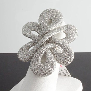 Brilliantly designed multi layered fashion ring with diamonds   AJFR212