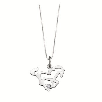 10K White Gold Horse Pendant 142169