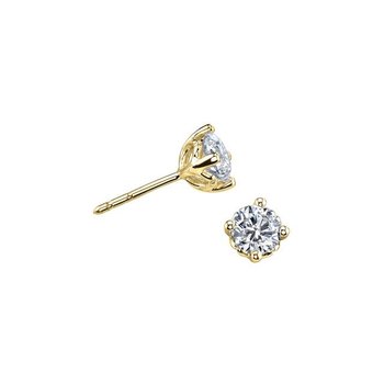 S.KASHI 14K Yellow Gold Pav Diamond Hoop 151546