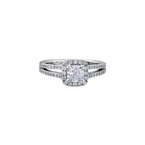 Maple Leaf Diamonds 1.01CT Halo Engagement Ring 010558