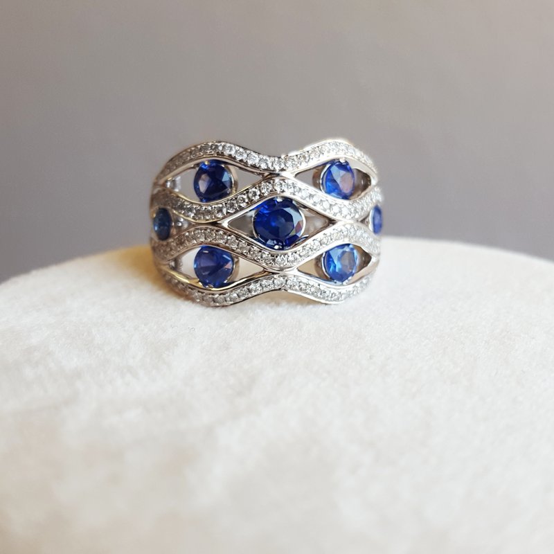 Sami Fine Jewelry Sapphire Wavelength Ring 050704 Sami Fine Jewelry