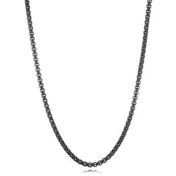Italgem Steel Men's Jewelry Black Cubic Zirconia Tennis