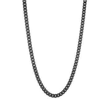 Italgem Steel Men's Jewelry Black Cubic Zirconia Tennis