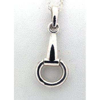 Sterling silver horsebit pendant.