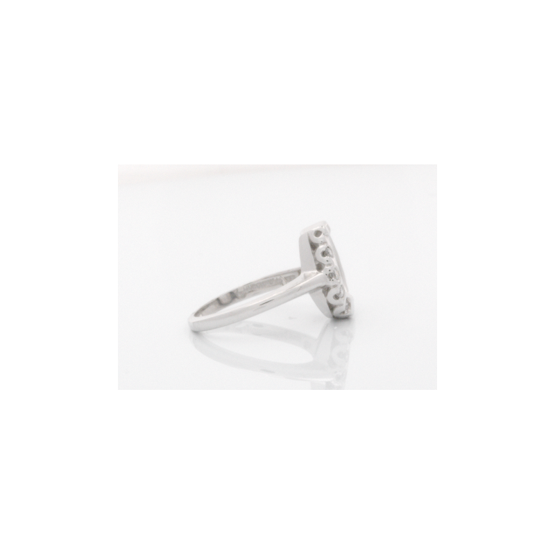 Equestrian Jewelry 14K White Gold Horse Shoe Ring with Diamonds