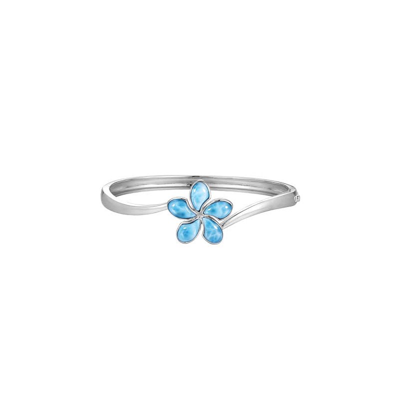 Alamea Larimar Alamea Sterling Silver Plumeria Flower with Larimar