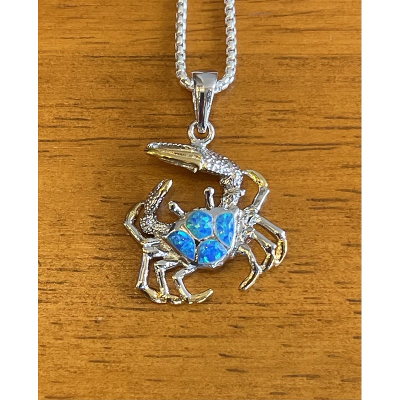 Kovel Sealife Sterling Silver & Gold Plate Kyocera Lab Created