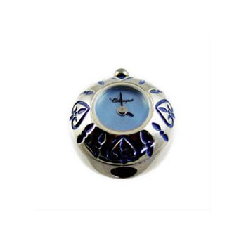 Swiss Watches Sterling Silver Bead Watch with Diamonds and