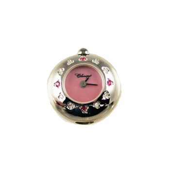 Swiss Watches Sterling Silver Bead Watch with Diamonds and