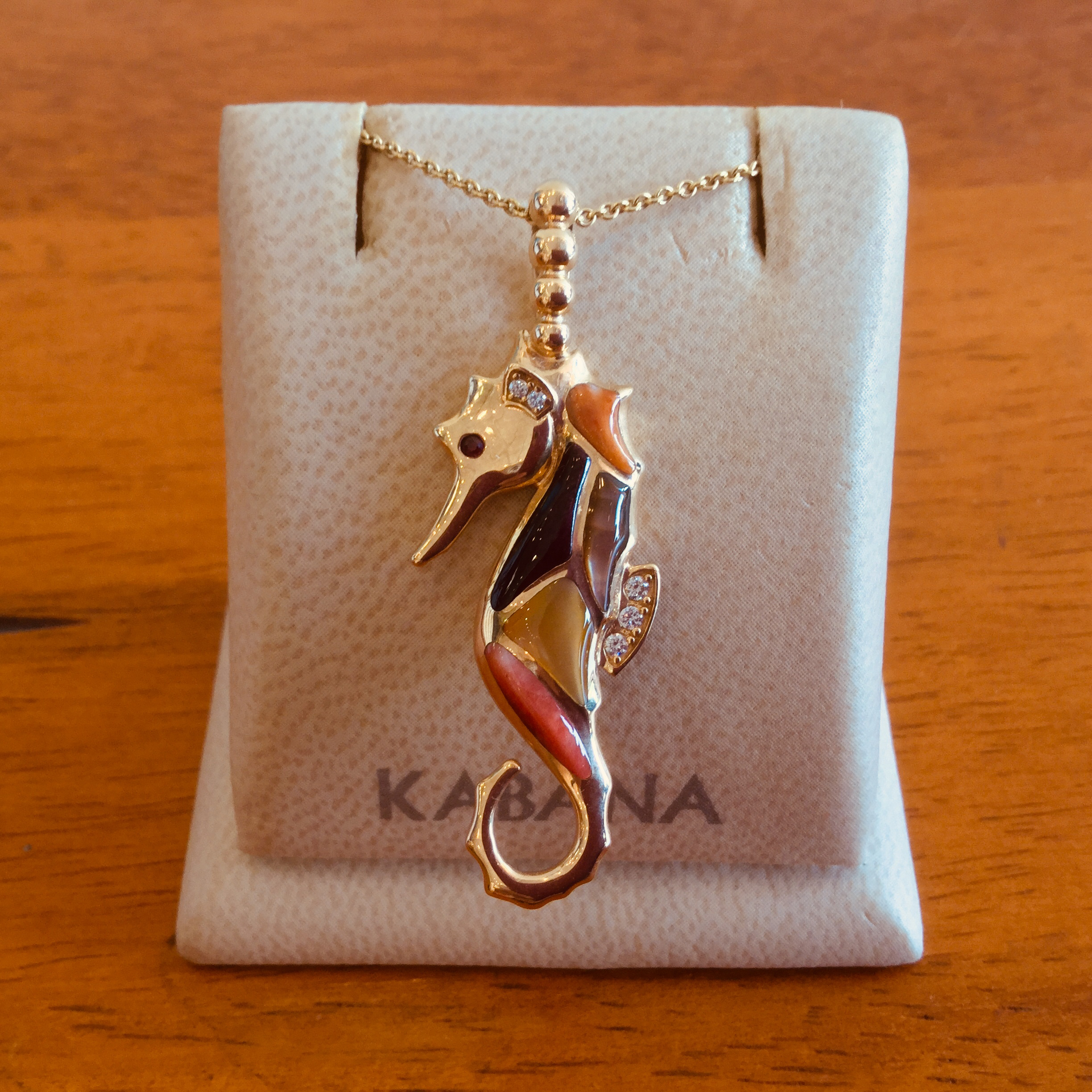 Kabana Jewelry 14k Yellow Gold Seahorse Pendant by Kabana with 