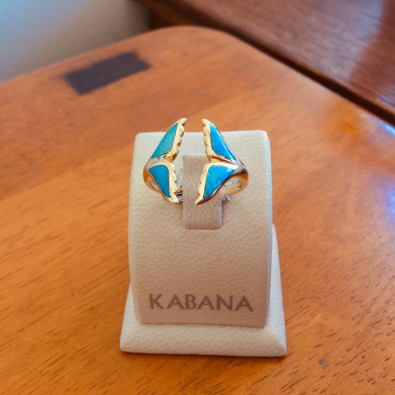 ✨KABANA カバナ 14K USA製 シェルモザイクリング ダイヤ 16号 Vintage KABANA Inlaid Opal, Amethyst, and Diamond 14K Yellow Gold