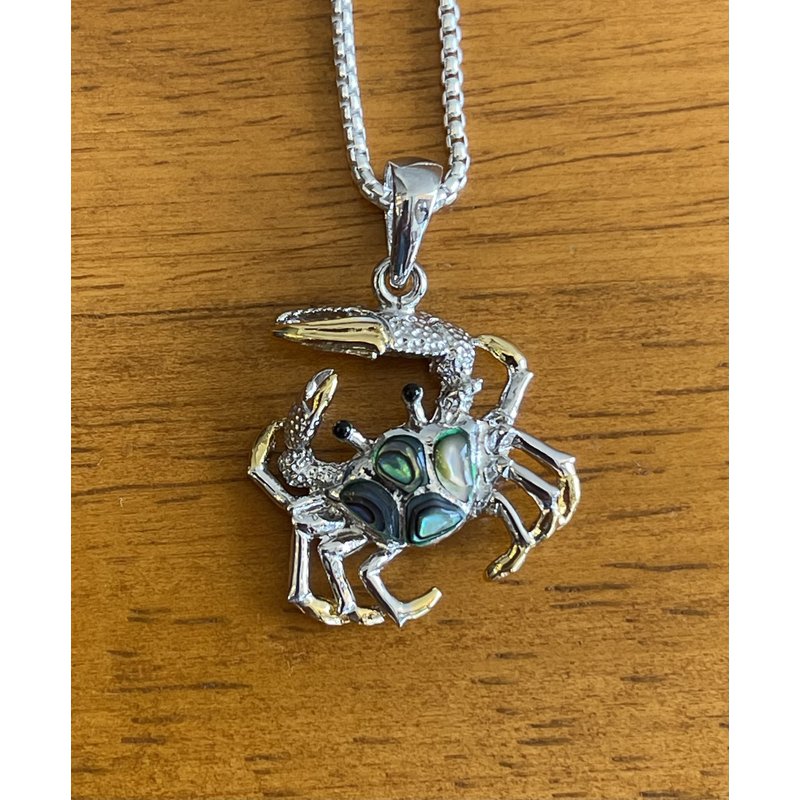 Kovel Sealife Sterling Silver & Gold Plate Petite Fiddler Crab