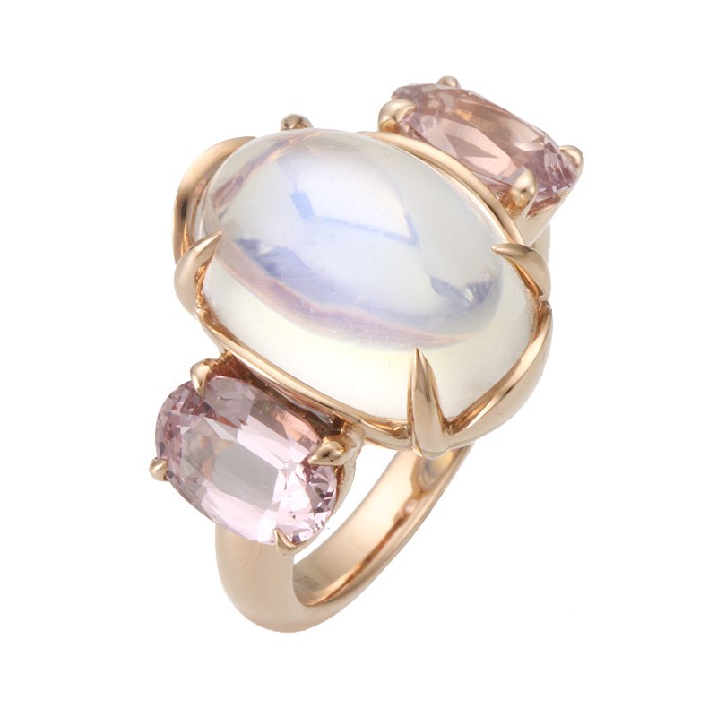 white and gold dress real dress DIAMOND FLOATING BEZEL BAND Rose Gold/Diamond / 5