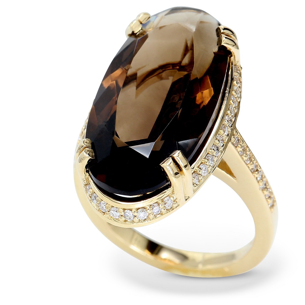 Multi-Facet Smoky Quartz Ring Limited Edition 1