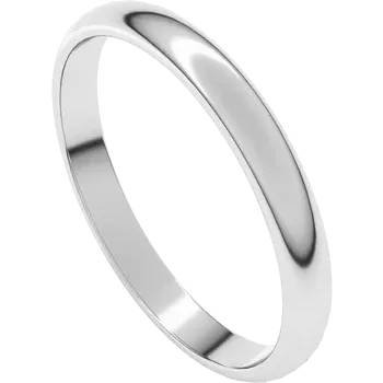 Gallery Designs 14K White Lightweight Standard Fit Half