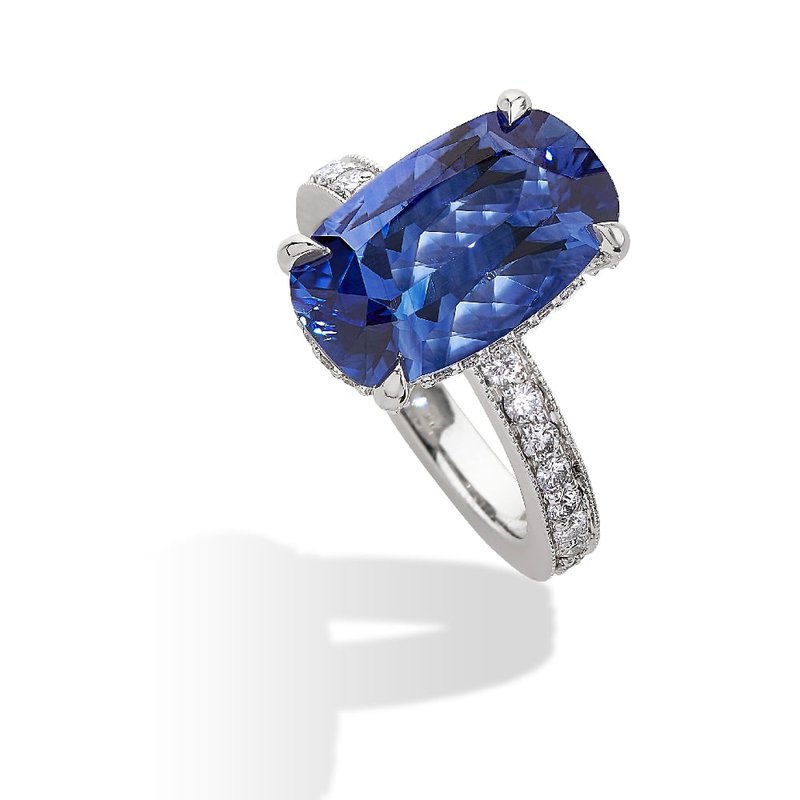 Ascencio Designs Sapphire Diamond Engagement Ring 200-23573
