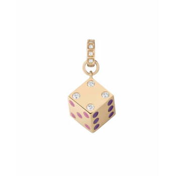 Chance Pendant, Diamond + Purple Enamel
