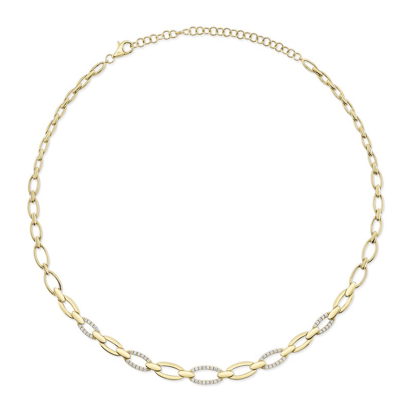 Shy Creation 14K .74CT Diamond Link Necklace GND00380