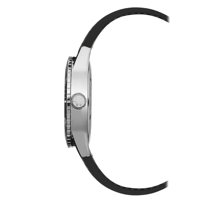 Raymond Weil Freelancer Men's Diver Black Dial Rubber Strap Watch