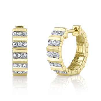 14K .30CT Diamond Row Huggies DEM05657