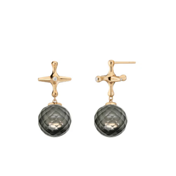 Bounce Back Earrings, Tahitian Pearl GEM05639