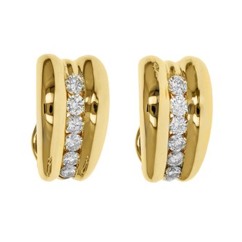 Half Hoop Diamond Earrings EUEAR00298