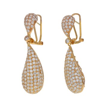 Pave Diamond Drop Earrings EUEAR00311