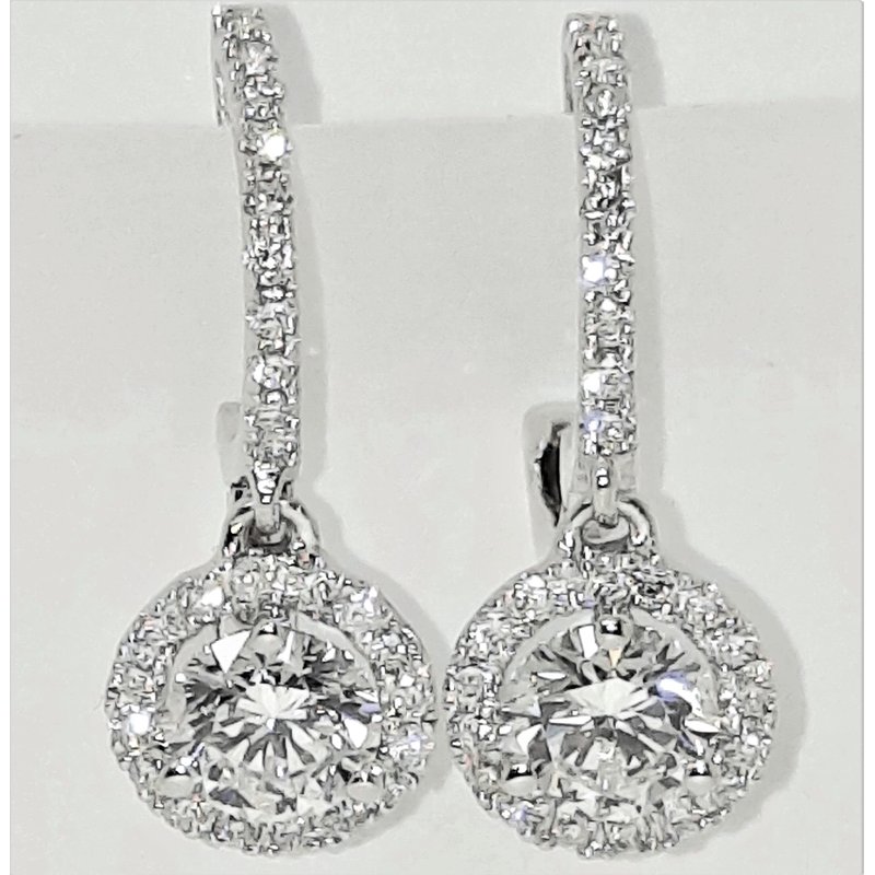 Windy City Signature 14k WG Lab Grown Diamond Stud Earrings