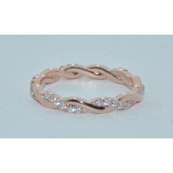 14K RG diamond twist wb W114301