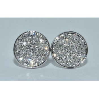 14K WG Diamond cluster Earrings W109336