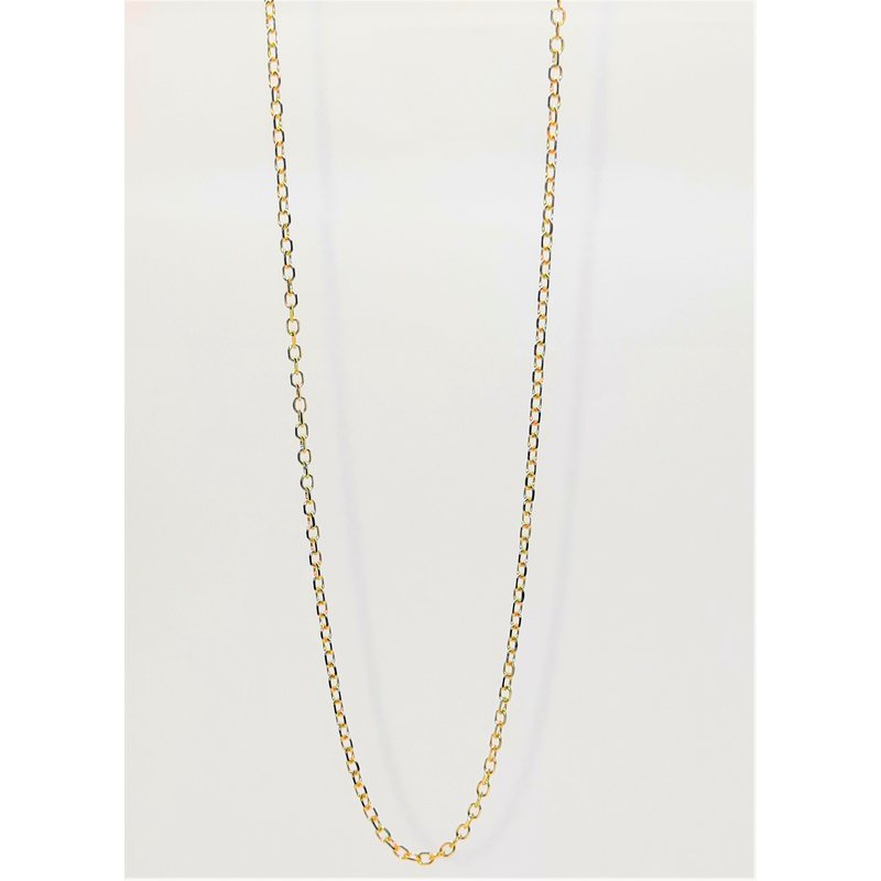 Windy City Signature 14k yg 18in 1.2mm oval cable chain