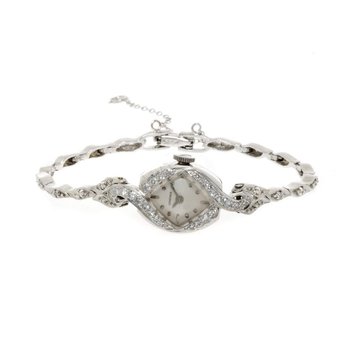 14K White Gold and Diamond Vintage Longines Ladies Watch 581  display picture 1