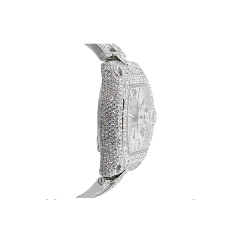 洋楽 DAIKITSUNETATHEFIRSTSUITE FOR CARTIER Cartier Diabolo De Cartier Large 32mm 18k Yellow Gold Brown Gator